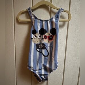 Mini Rodini Ritz Ratz Swimsuit in Blue and White Stripes